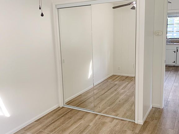Bright bedroom closet