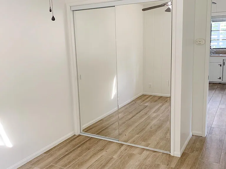 Bright bedroom closet