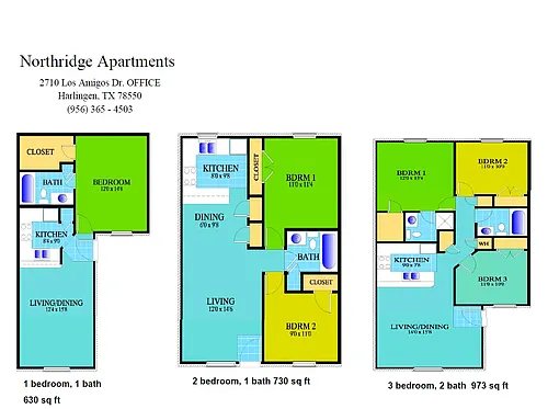 Floor plan 2 Bedroom 1 Bathroom Upgraded