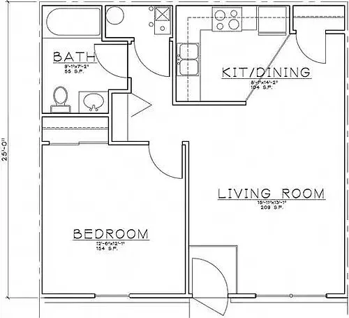 Floor plan 1 Bedroom