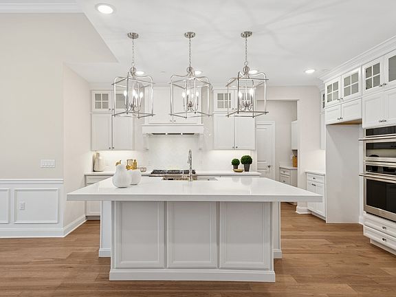 Kitchen with pendant lighting