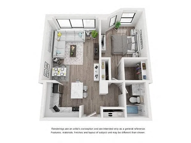 Floor plan 1 Bedroom Tier 09