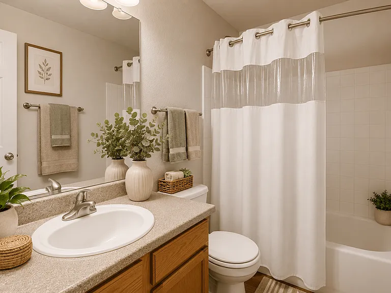 The Bathroom at Greentree Village Apartments