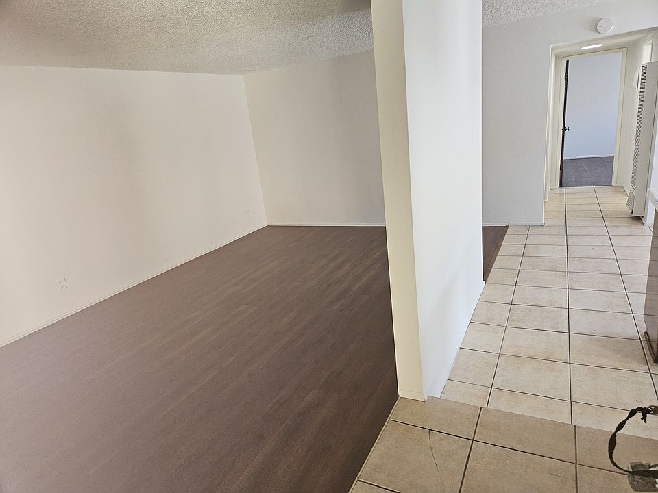 Entry view of living room and hall.