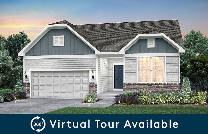Home Design HR2H - Exterior includes Brick Wainscot on front facade. See sales for details.