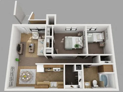 Floor plan 2-Bedroom