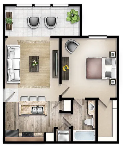 Floor plan The Appaloosa with Sunroom