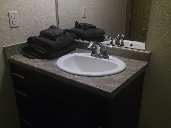 Here is the restroom. This picture doesn't include the showe