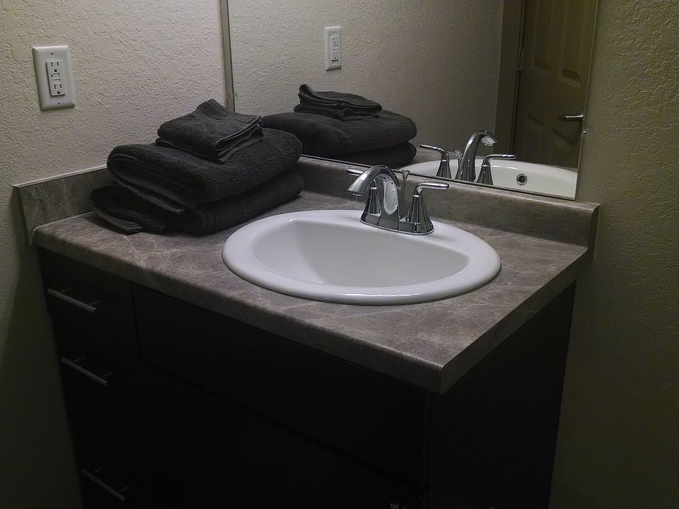 Here is the restroom. This picture doesn't include the showe