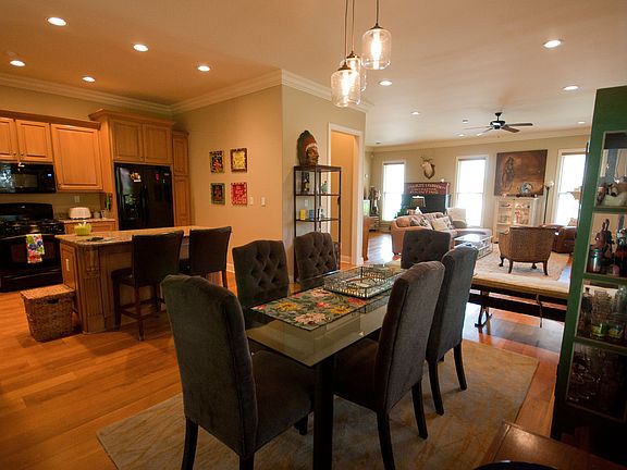 dining, kitchen, living room