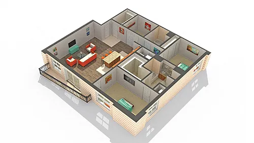 Floor plan Eames w/ Den