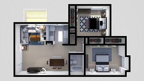 Floor plan 2 Bedrooms