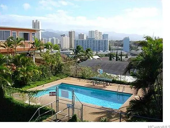 Community pool and pic BBQ area.