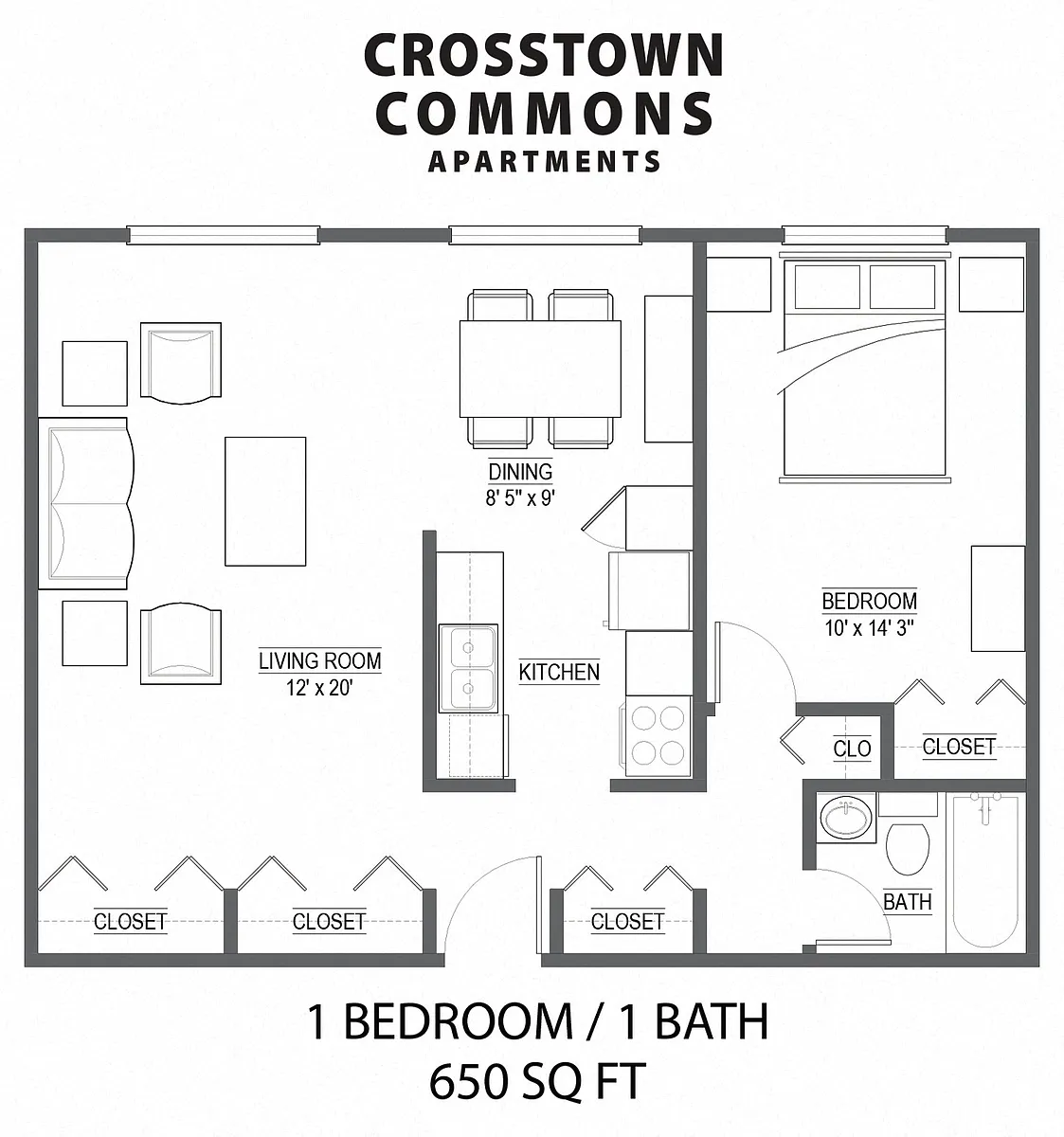 Floor plan 1 Bedroom