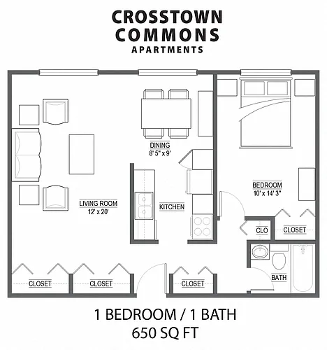 Floor plan 1 Bedroom