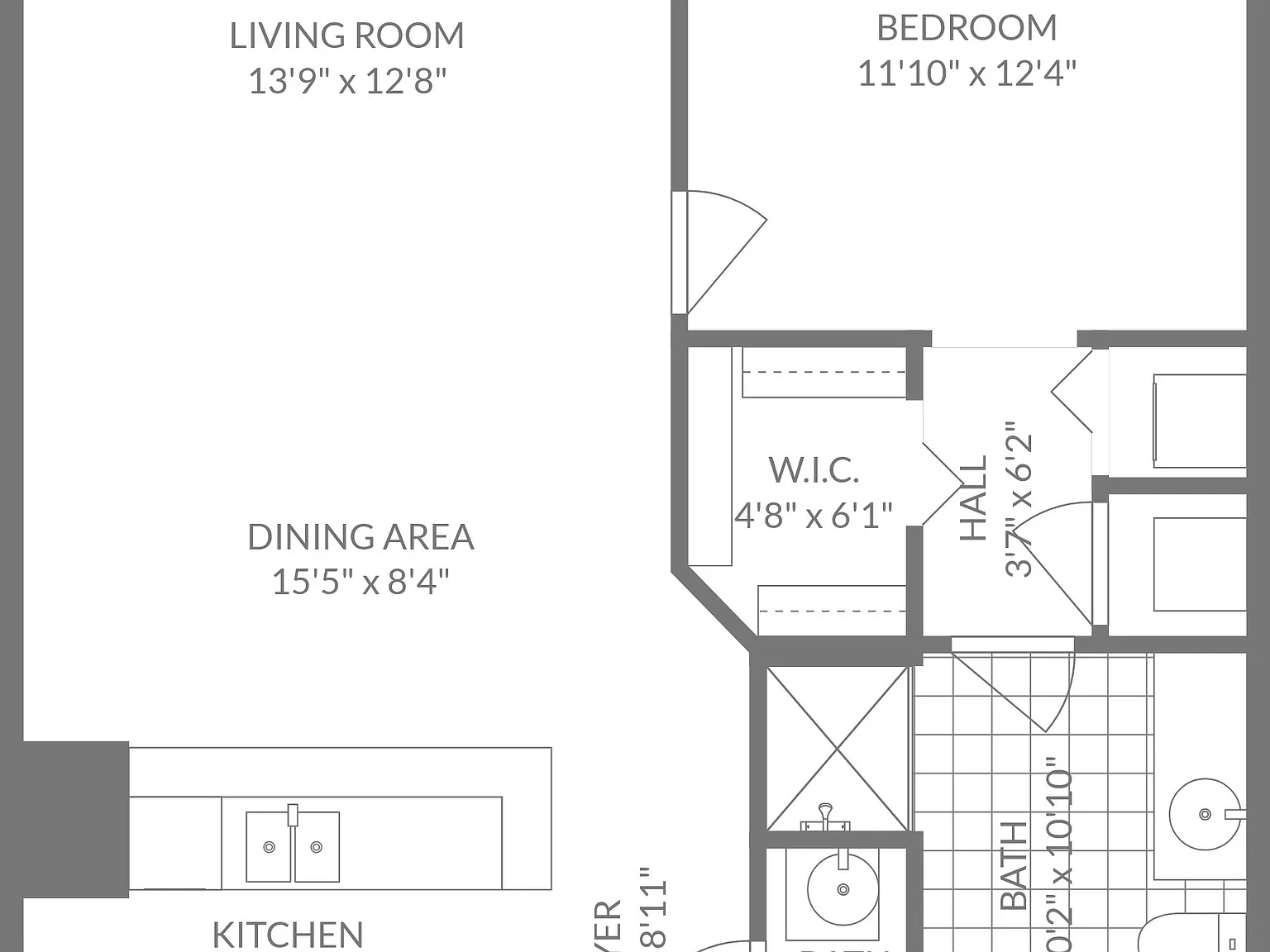 1 bed, 1.5 bath, 780 sqft, $3,200 — Photo 3