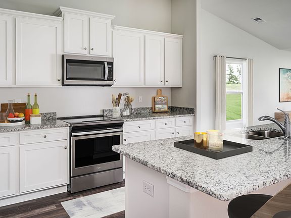 Kitchen with stainless steel appliances