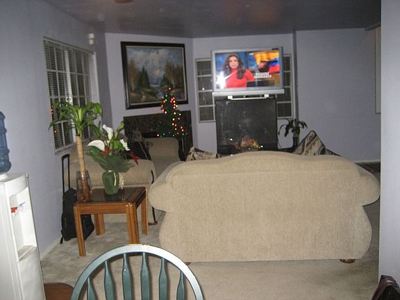 view looking to living room from dining area