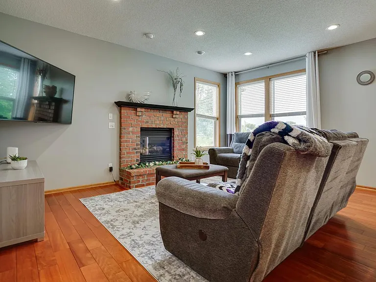 Main floor family room with recline sofa