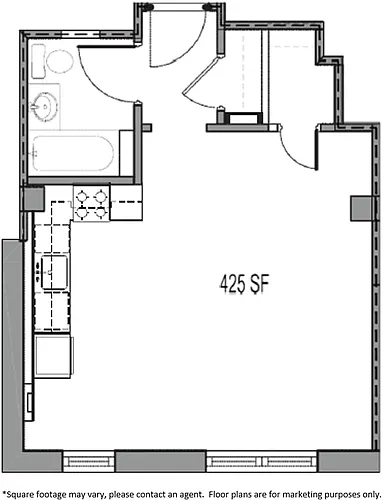 Floor plan STUDIO APT 7 & TIER 6