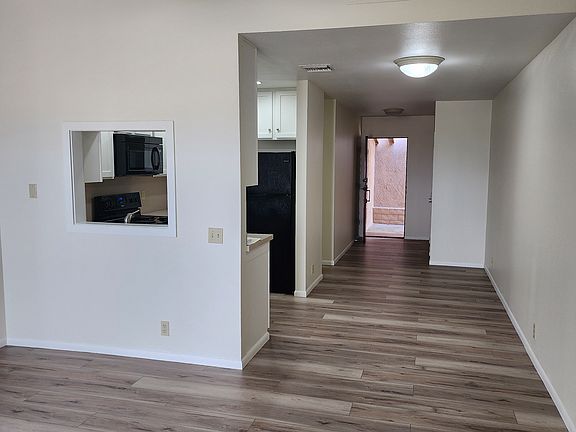 view to front door from living room