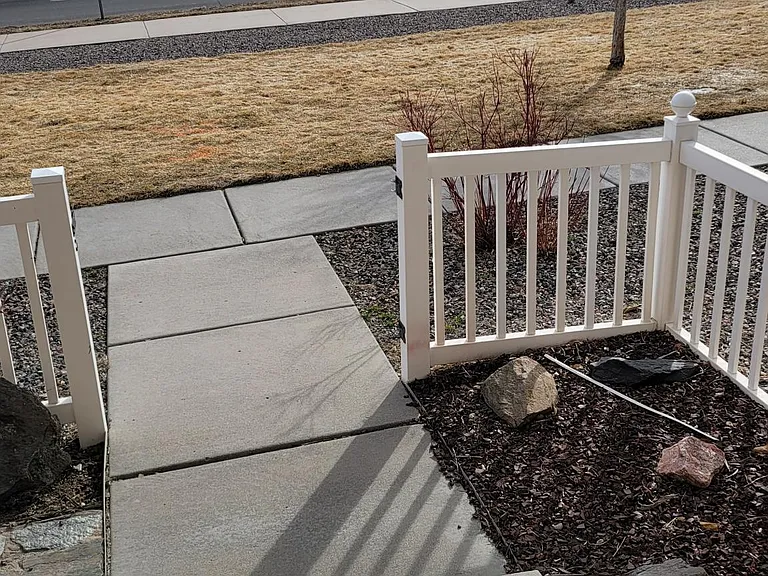 View from front door with gate removed