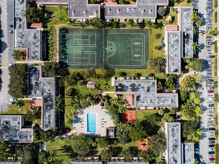 Aerial View of Amenities & Neighborhood | Apartments For Rent in Hollywood Florida | Sunset Palms