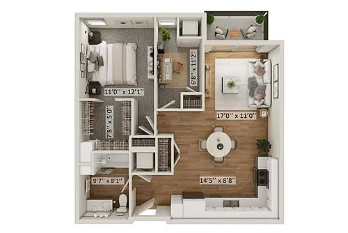 Floor plan Camelot A with Den