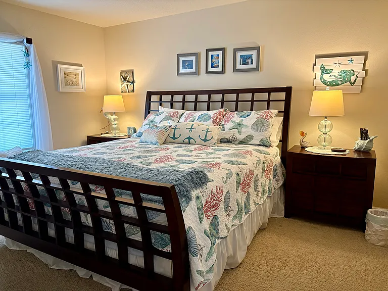 Primary bedroom with King bed