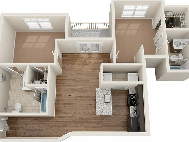 Experience the elegance and efficiency of this thoughtfully designed apartment layout. Experience the elegance and efficiency of this thoughtfully designed apartment layout.