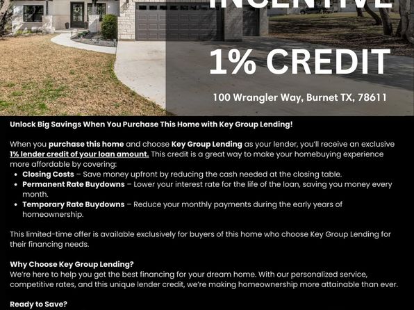 100 Wranglers Way, Burnet, TX 78611