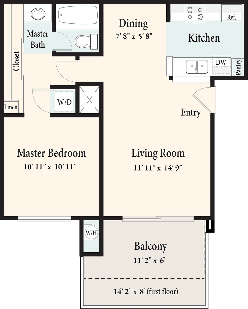 Floor plan 1/1U