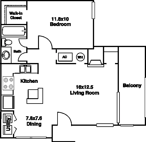 Floor plan 1B