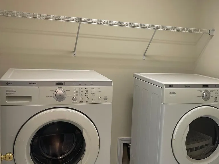 LG Laundry washer and dryer on 2nd foor