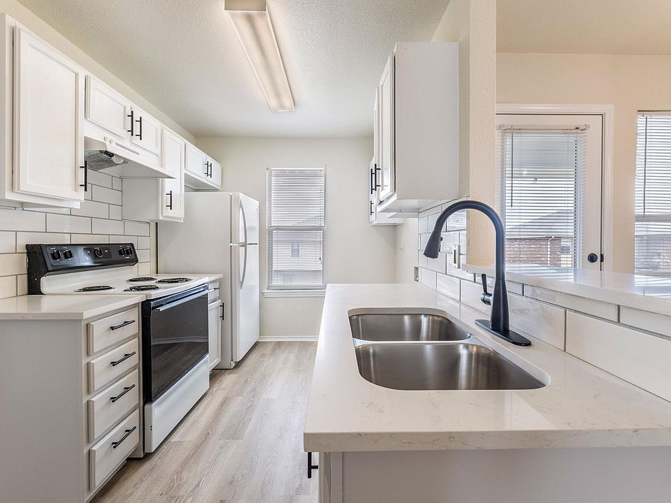 Newly painted kitchen with modern backsplash design