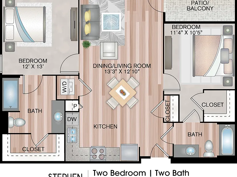 Two Bedroom Floorplan Two Bedroom Floorplan