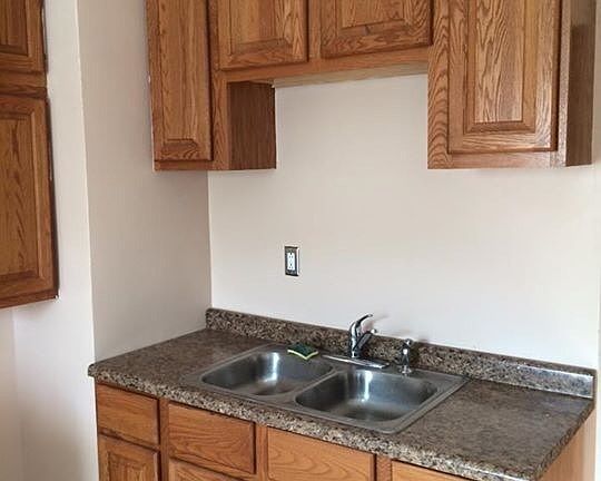 Kitchen with large walk in pantry