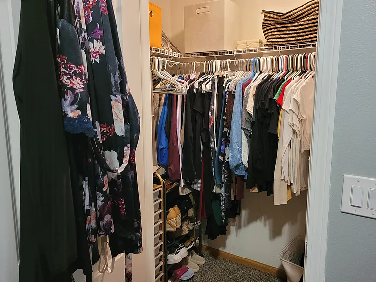 Bedroom walk-in closet.