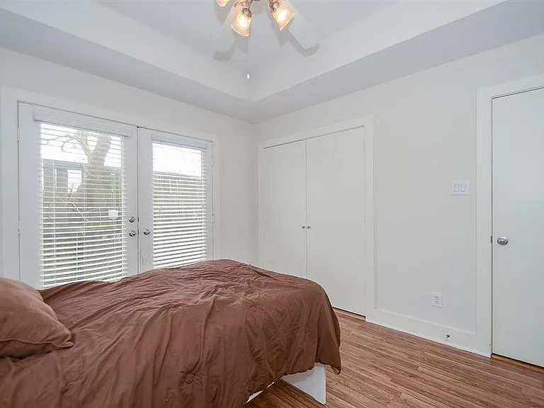 Large closet with built in shelving