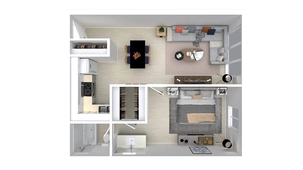 Floor plan 1X1