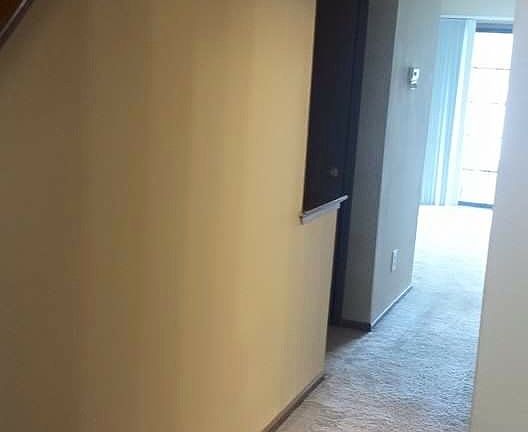 Hall from kitchen, stairs and living room