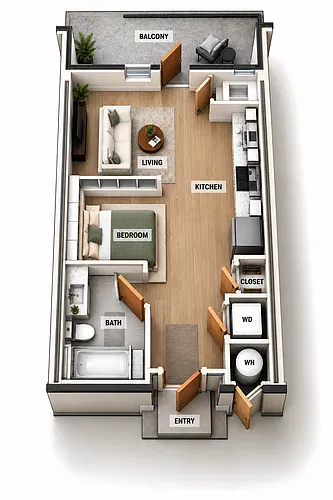 Floor plan Studio - S-1