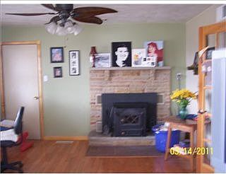 Living room with fireplace
