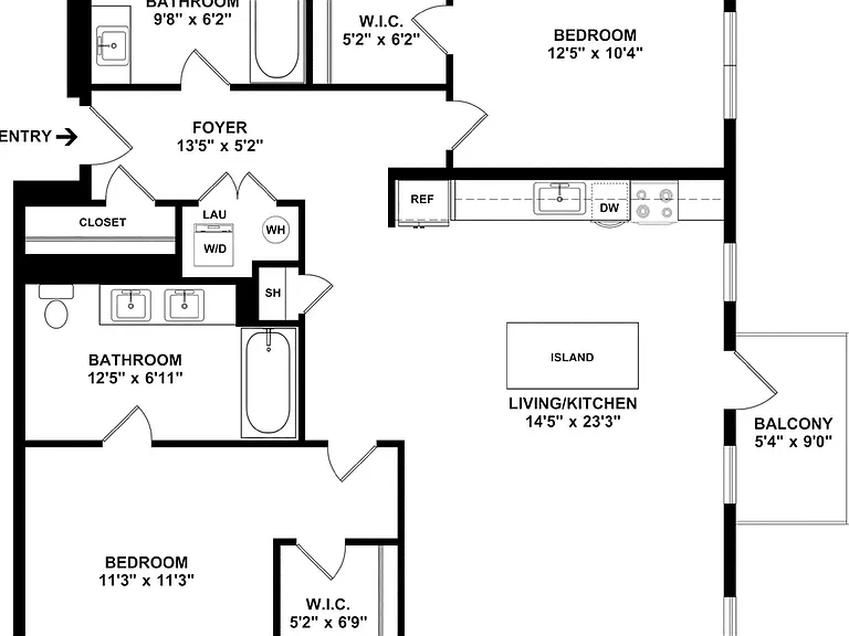 B3 Floor plan W Dimensions B3 Floor plan W Dimensions