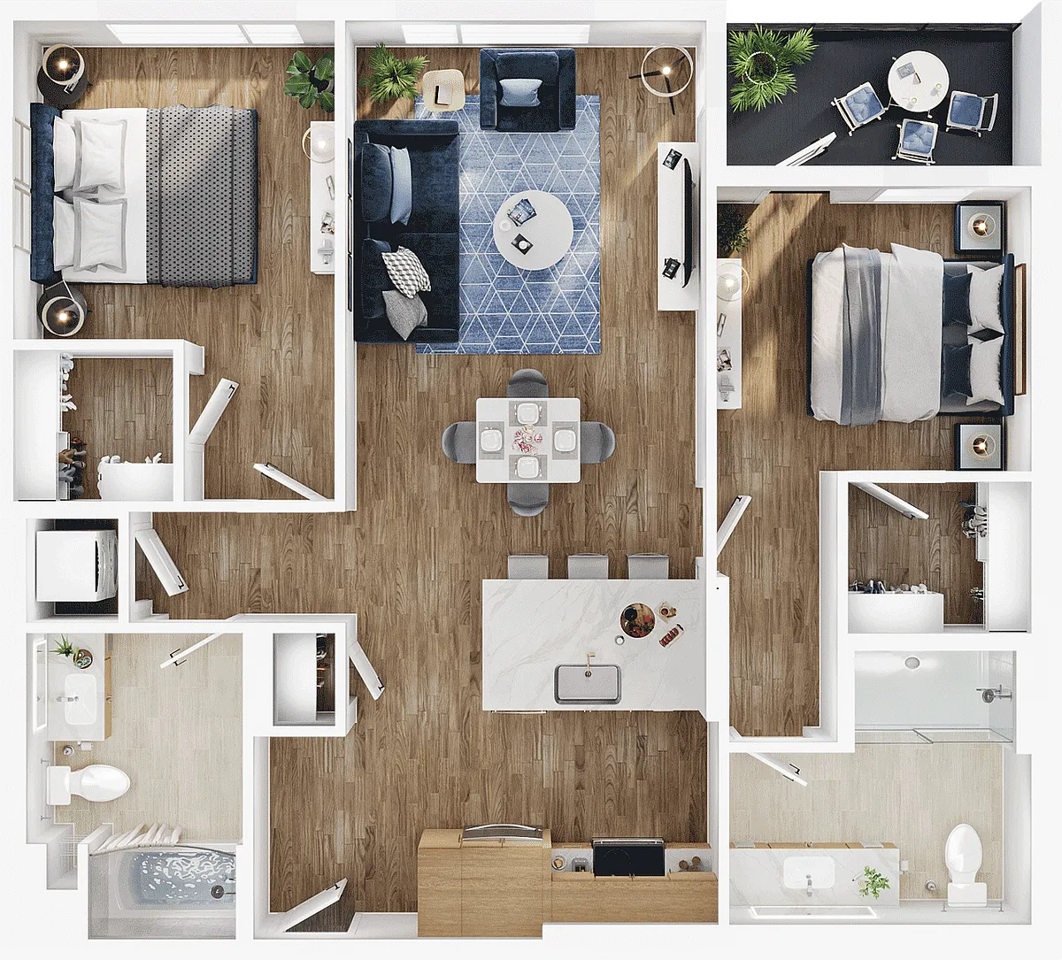 Floor plan B1-C