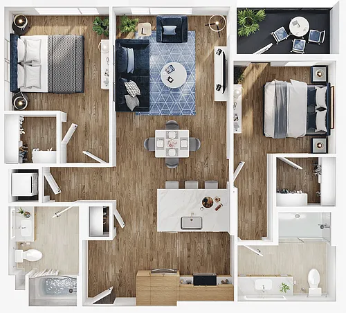 Floor plan B1-C