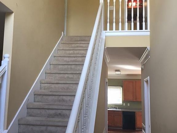 Looking up front stairs