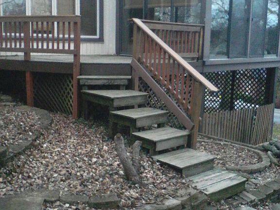 Rear deck and sunroom