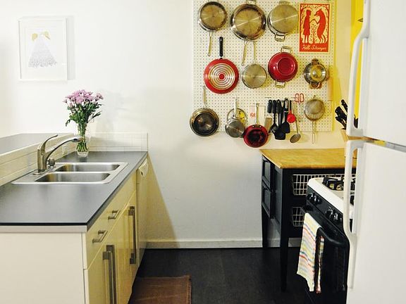 View of Kitchen from walk-in Pantry