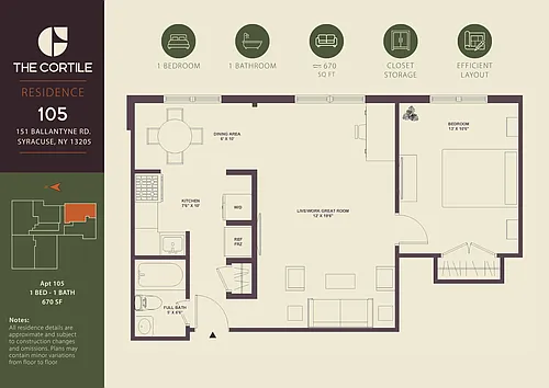 Floor plan 105